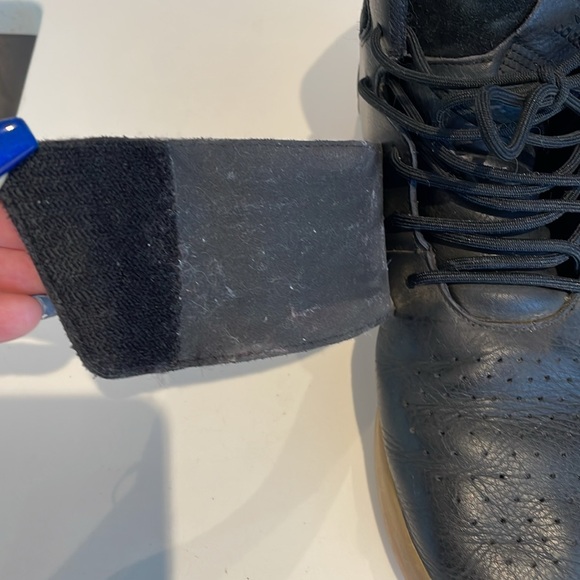 10 Adidas Men’s High Top strap Black Leather + Suede - Picture 10 of 10